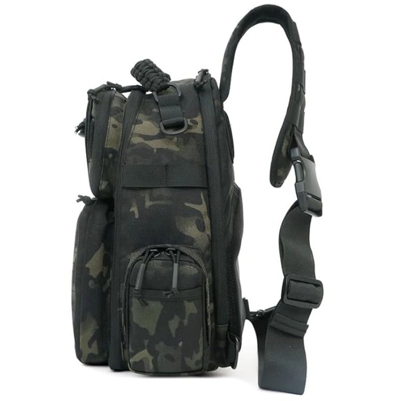 Amazon Large Archer Backpack Laser Cut MOLLE Shoulder Crossbody Riding Chest Bag Slingshot Lua Bag